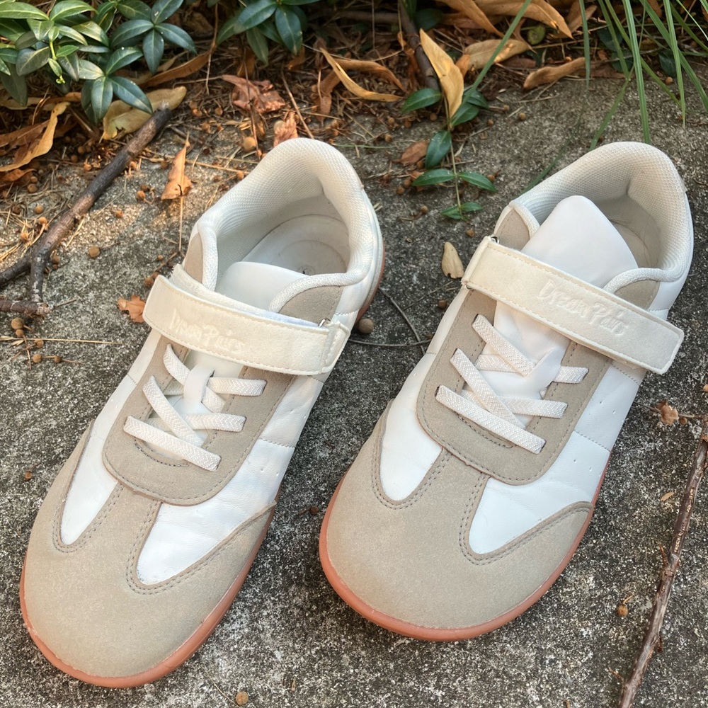 Minimalist Beige and White Sneakers,